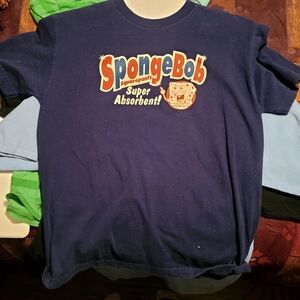 VINTAGE 2001 SUPER ABSORBENT SpongeBob SquarePants Navy Blue Adult S